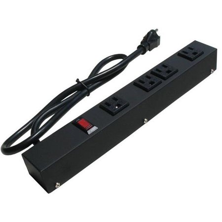 E-DUSTRY e-dustry EPS-10431 12 in. 4 Outlet Metal Power Strip EPS-10431